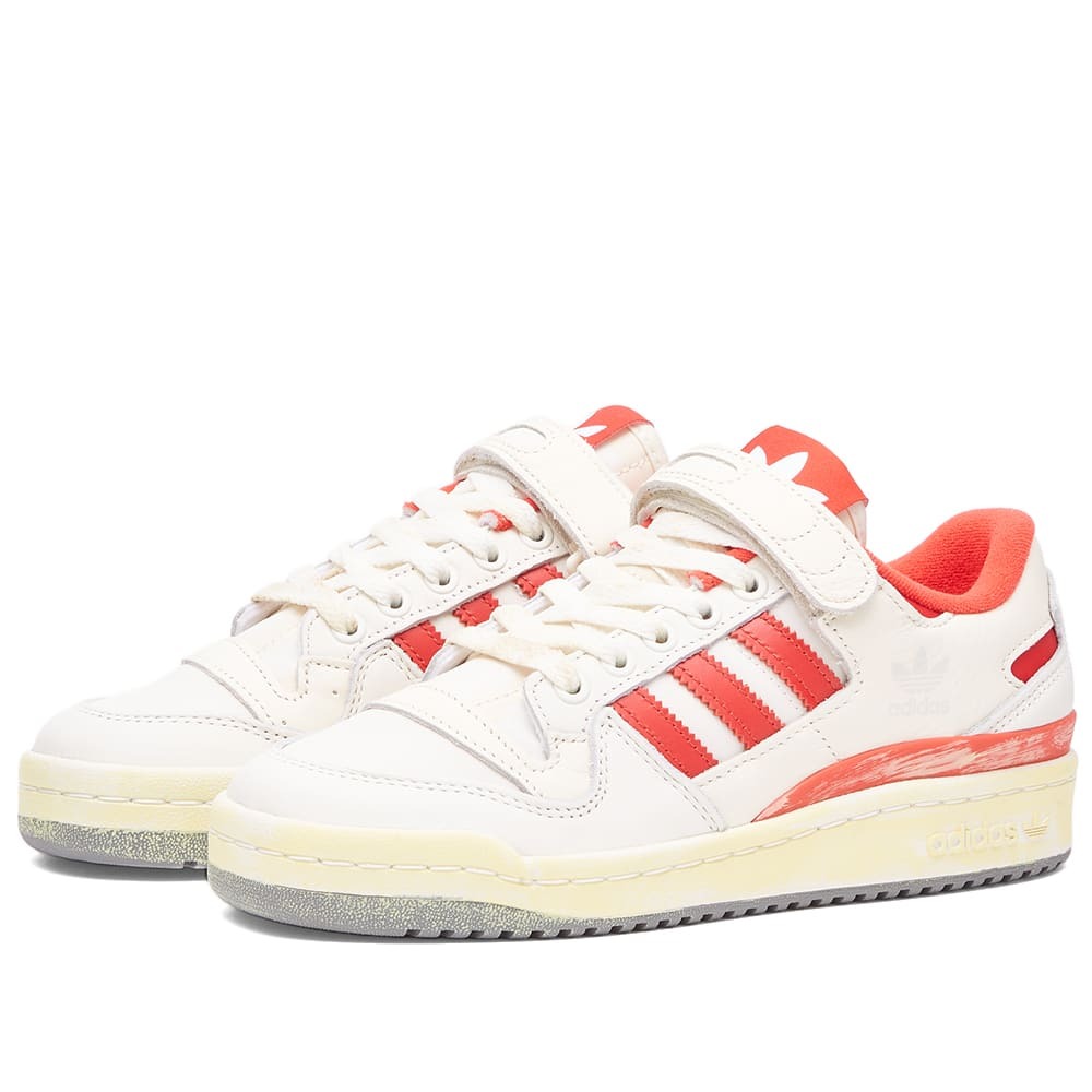 Photo: Adidas Forum 84 Low Sneakers in White/Red
