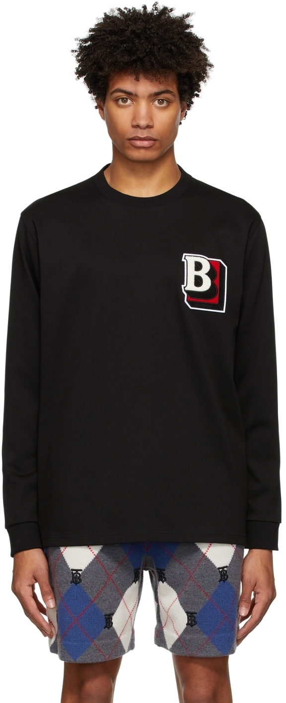Photo: Burberry Black Elliott Long Sleeve T-Shirt