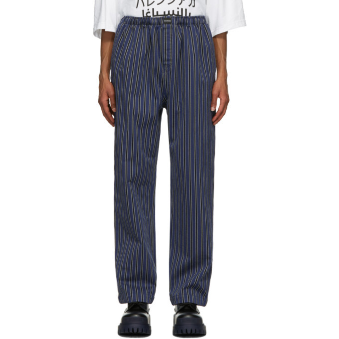 Balenciaga Navy Gabardine Pyjama Trousers Balenciaga