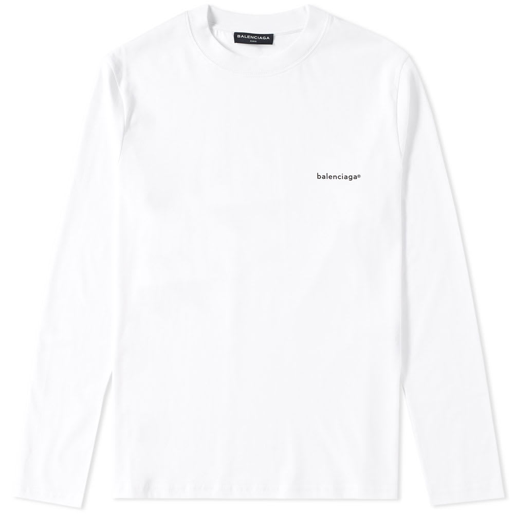 Balenciaga Logo Long Sleeve Shirt Top Sellers, 55% OFF 