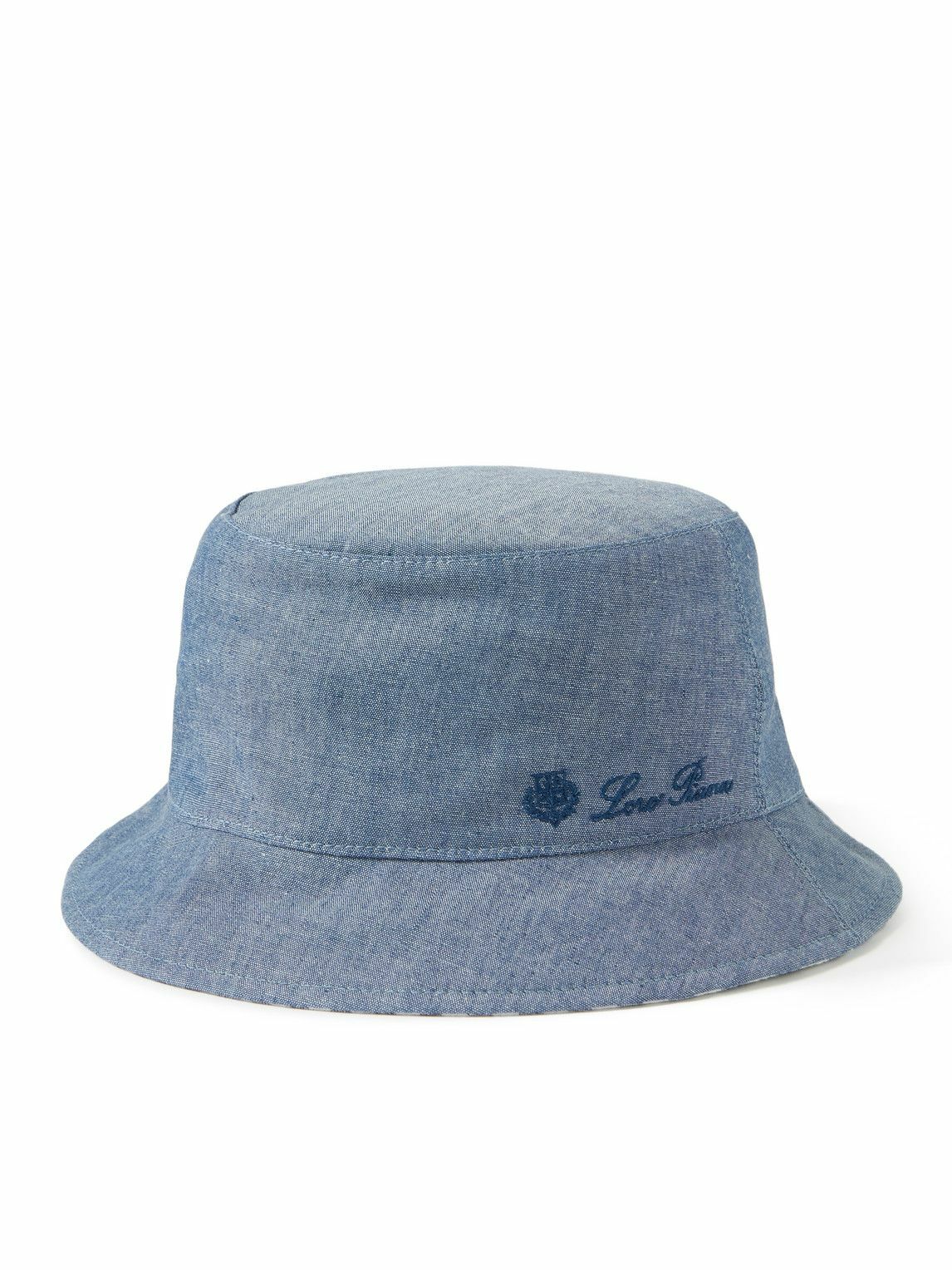 Loro Piana - Reversible Logo-Embroidered Cotton-Chambray and Linen ...