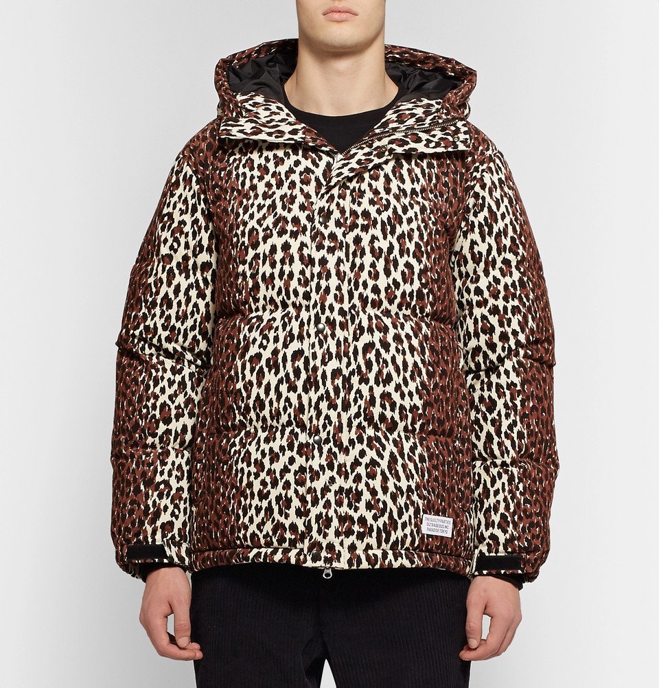 Wacko Maria - Leopard-Print Quilted Cotton-Corduroy Down Jacket