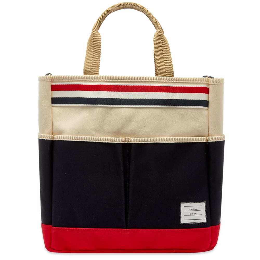 Thom Browne Tricolour Canvas Tote Thom Browne