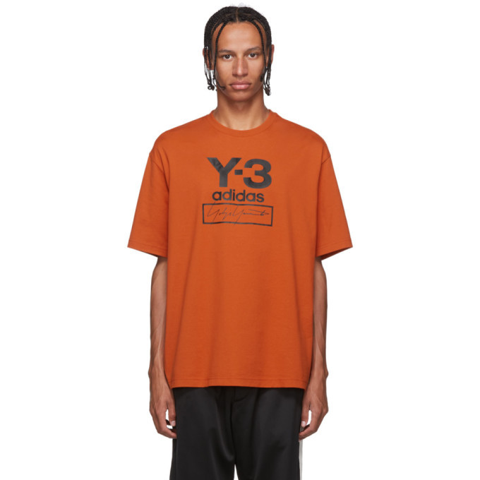 y3 stacked logo tee