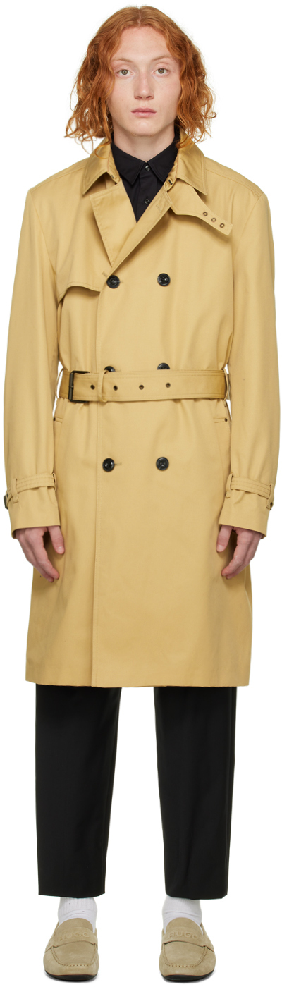Manteau Pardessus Hugo Boss - Taille XL, Beige, Imperméable - Occasion Très Bon état, Trois Saisons