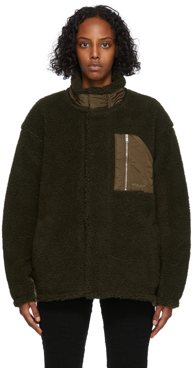 AMBUSH Green Fleece Zip Jacket Ambush