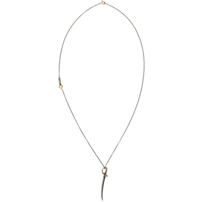 Ugo Cacciatori Gold and Silver Small Saber Necklace Ugo Cacciatori