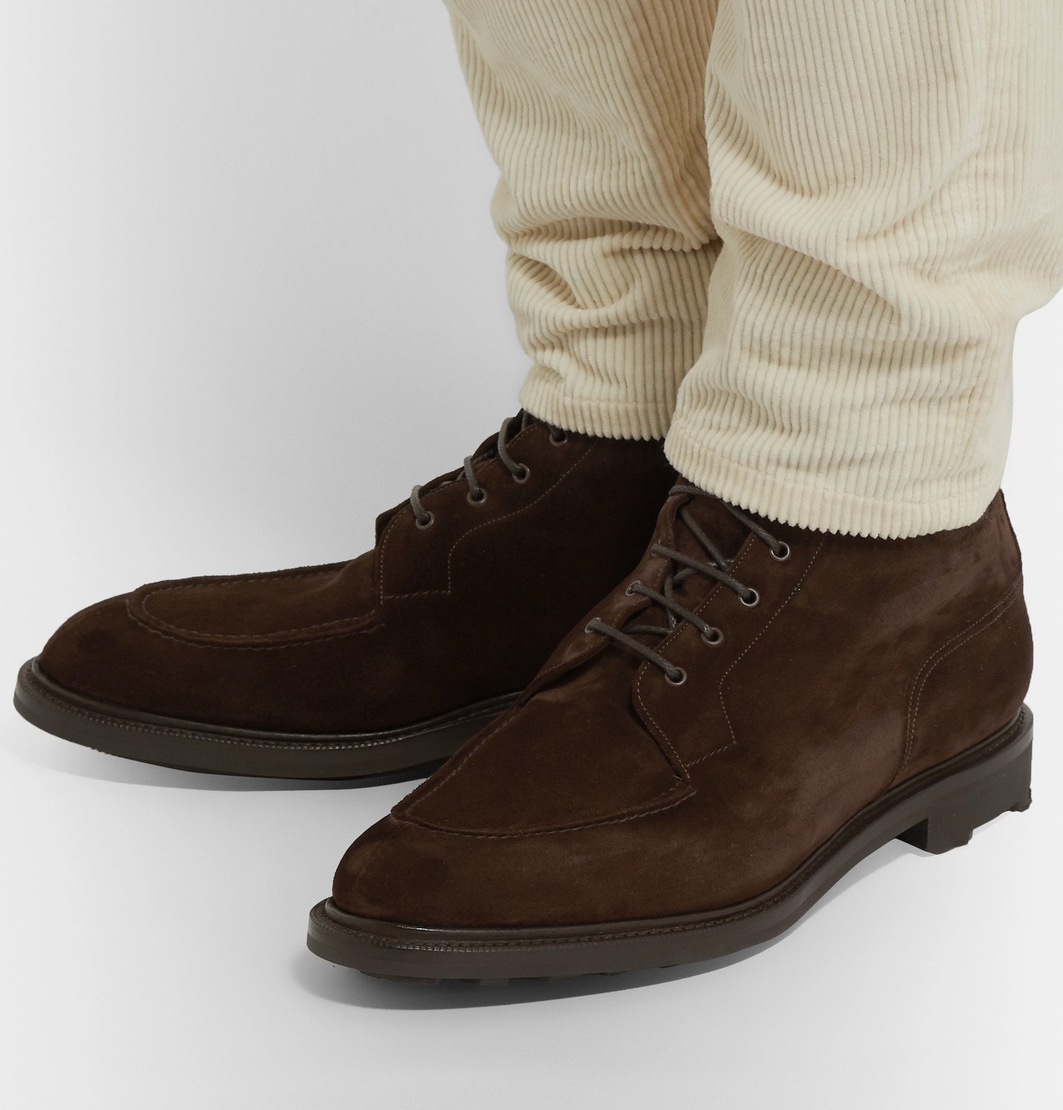 Edward Green - Cranleigh Shearling-Lined Full-Grain Leather Boots ...