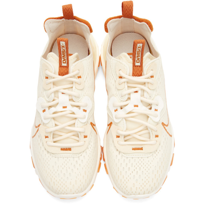 nike beige & orange react vision sneakers