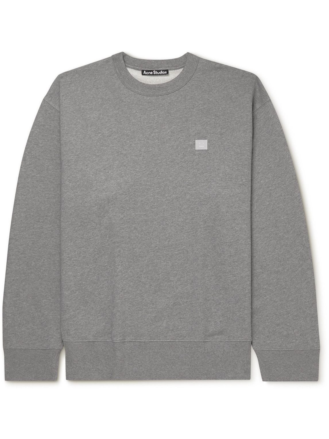 Photo: Acne Studios - Fonbar Logo-Appliquéd Cotton-Jersey Sweatshirt - Gray