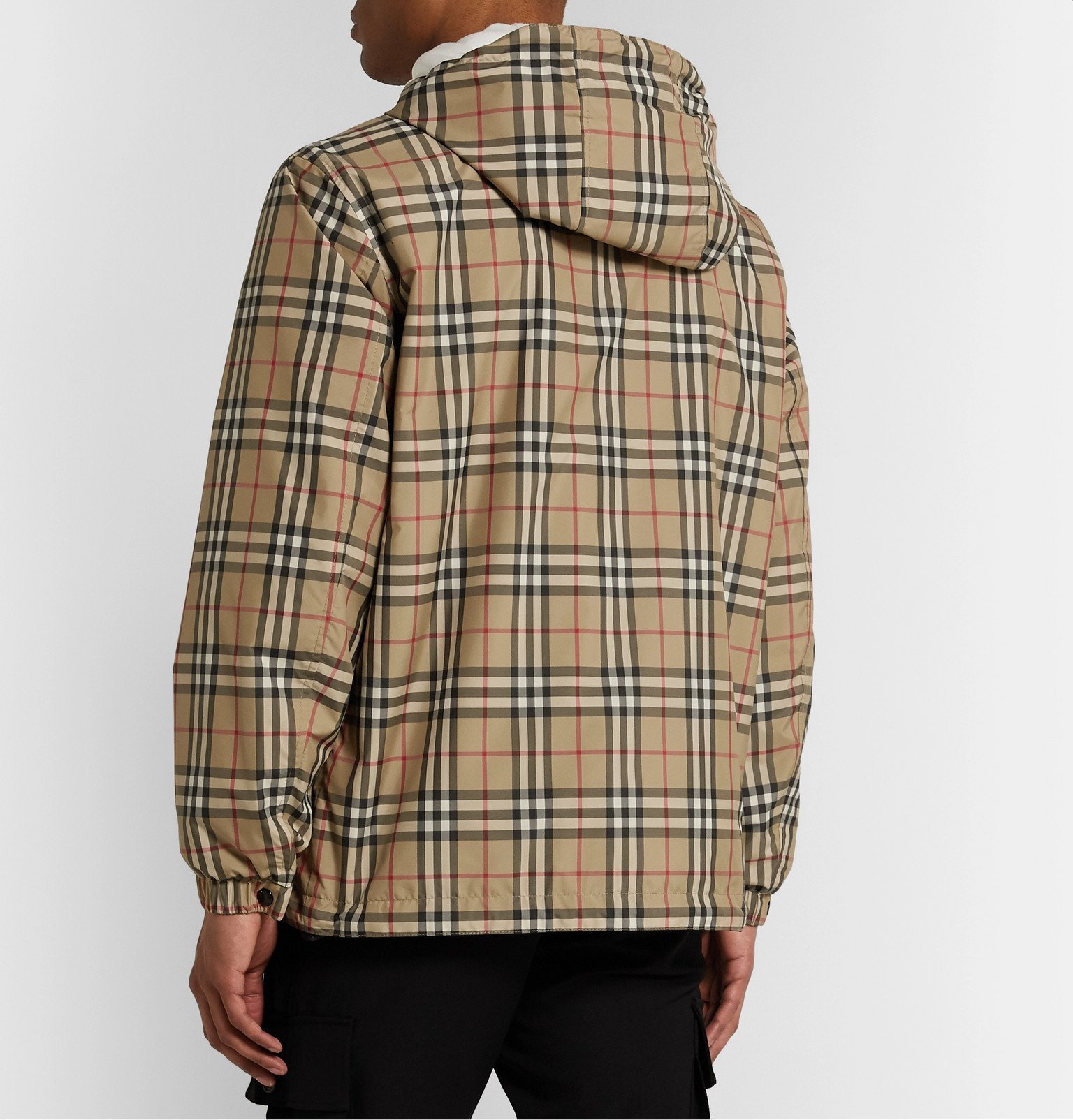 Burberry - Reversible Checked Shell and ECONYL Hooded Jacket - Brown  Burberry