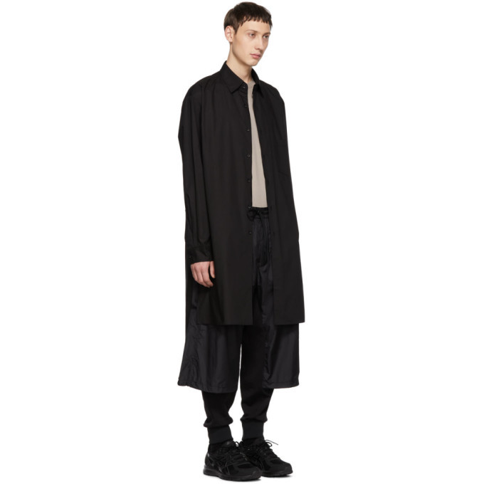 Y-3 Black Stacked Logo Long Shirt Y-3