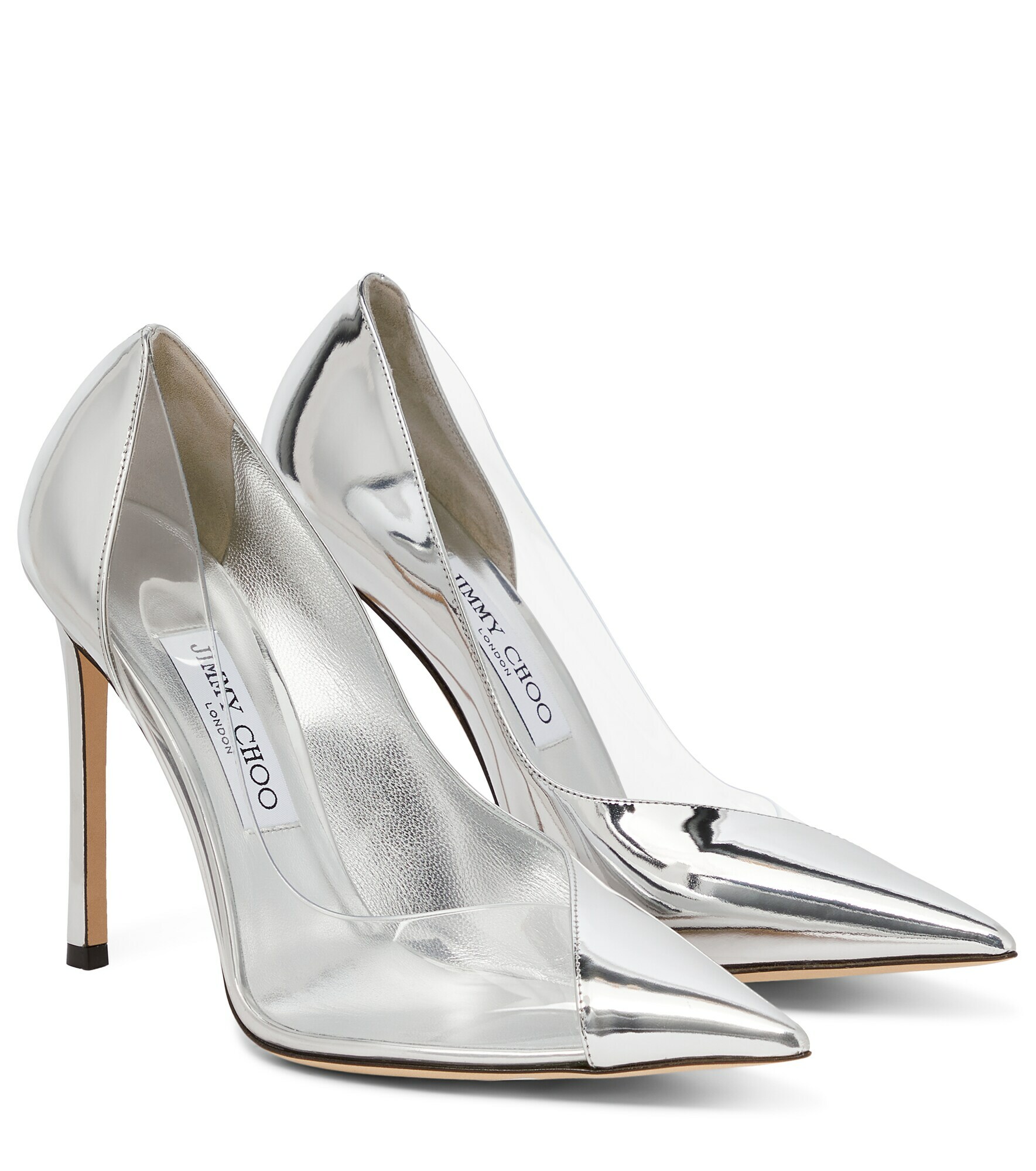Jimmy Choo Cass 110 leather and PVC pumps Jimmy Choo