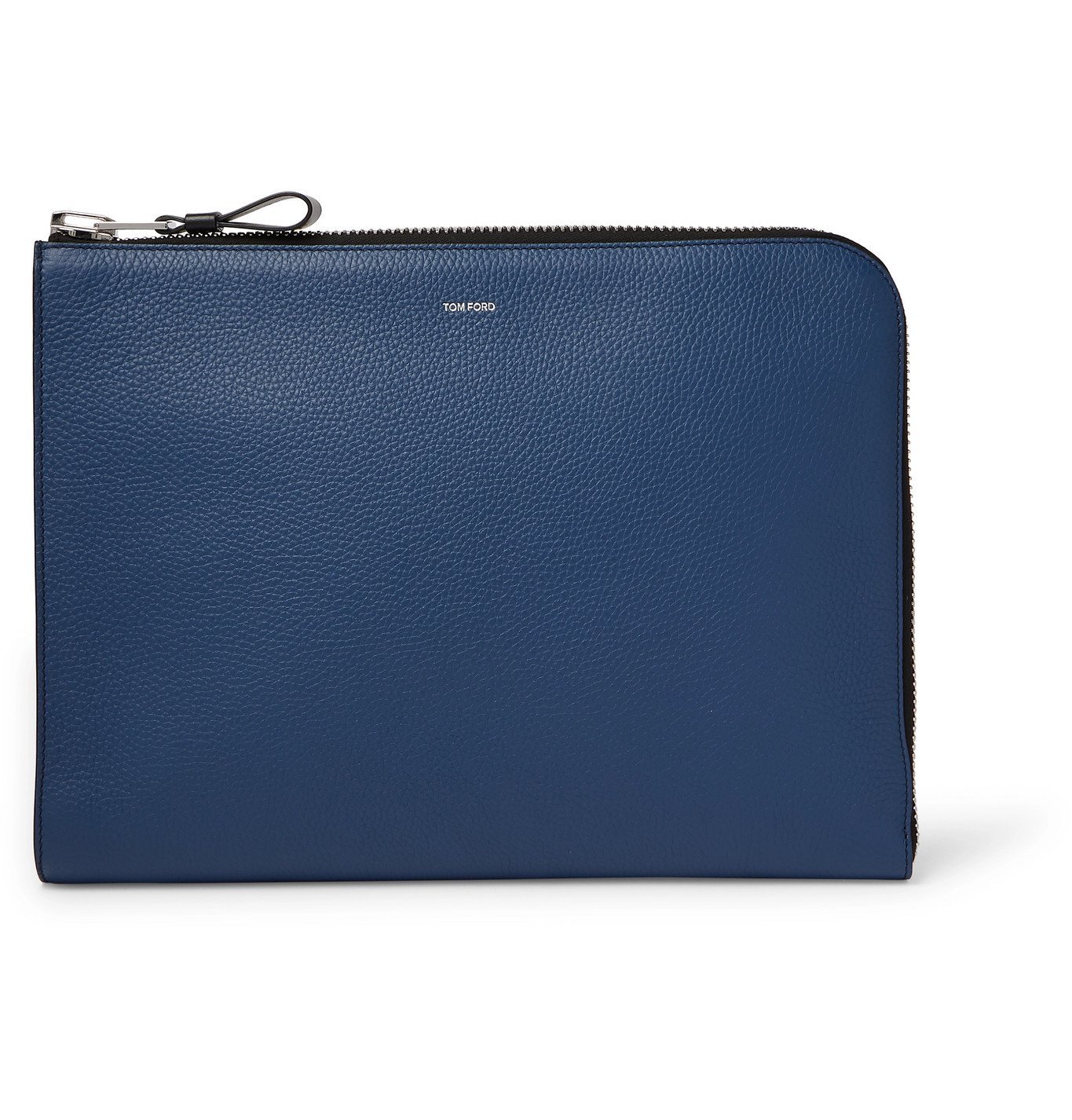 TOM FORD - Full-Grain Leather Pouch - Blue TOM FORD