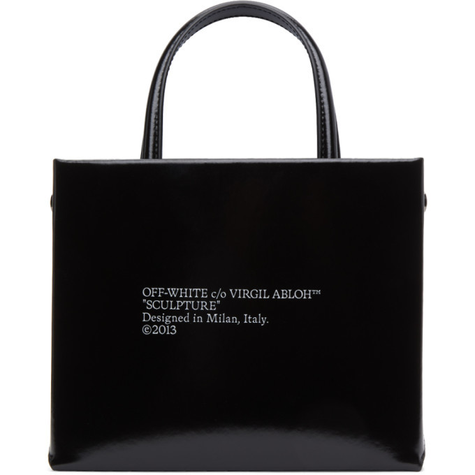 OffWhite Black Leather Mini Box Bag OffWhite