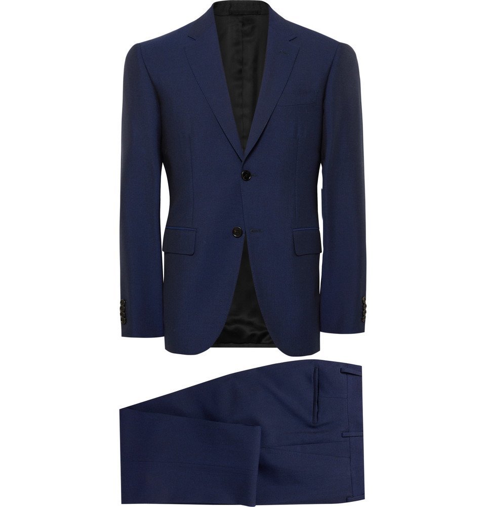 Berluti - Navy Slim-Fit Wool and Mohair-Blend Suit - Men - Navy Berluti