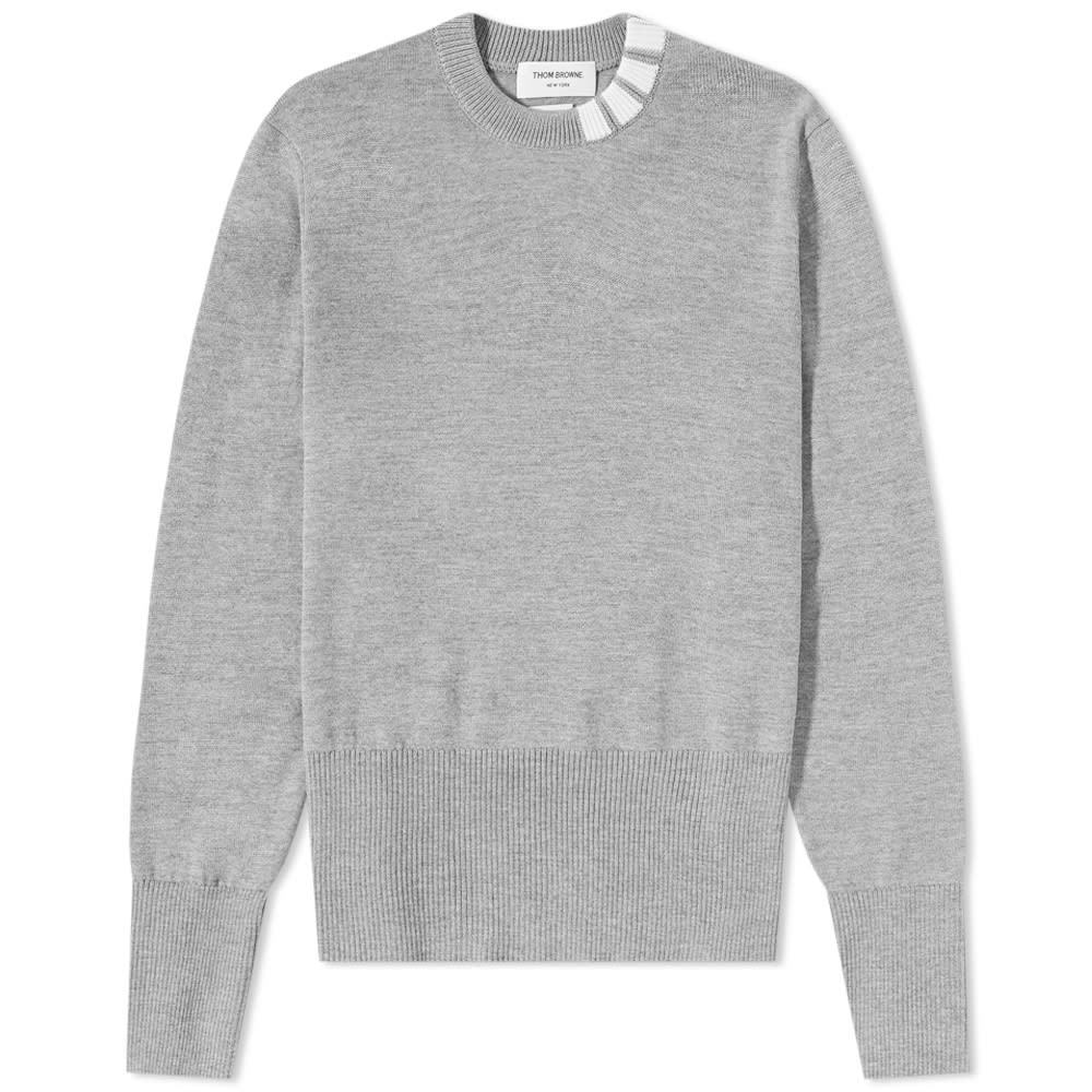 Thom Browne 4 Bar Collar Crew Knit Thom Browne