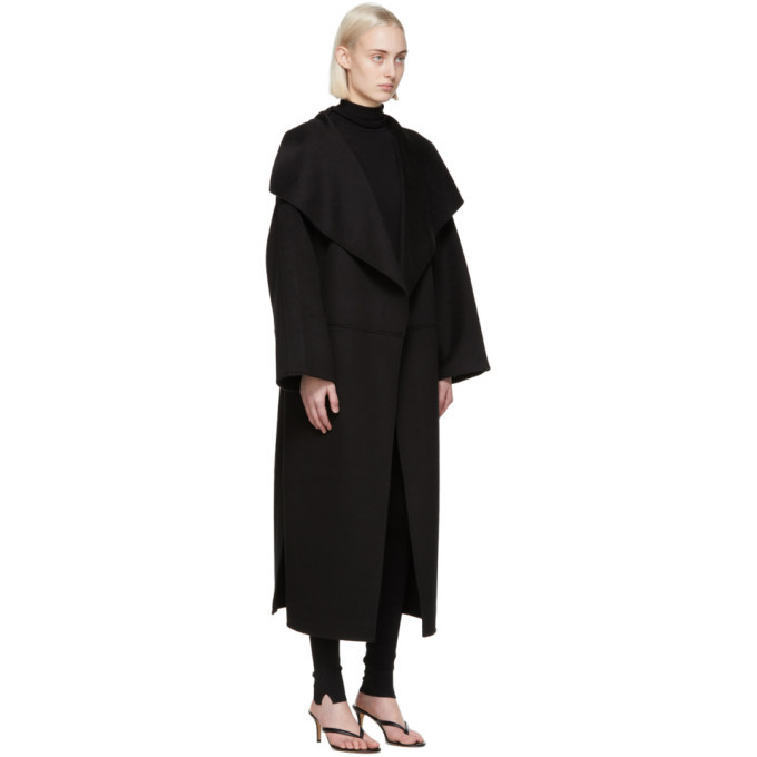 Toteme Black Wool Cashmere Annecy Coat Toteme