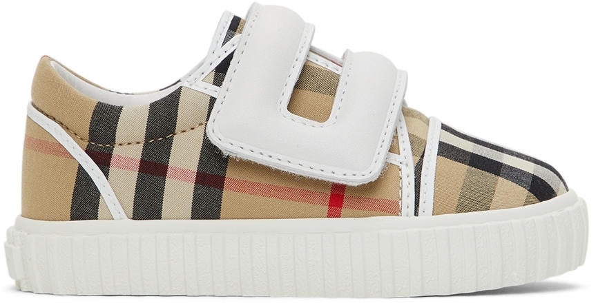 Photo: Burberry Baby Beige Vintage Check Sneakers