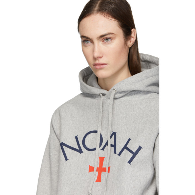 Noah NYC Grey Logo Hoodie Noah NYC