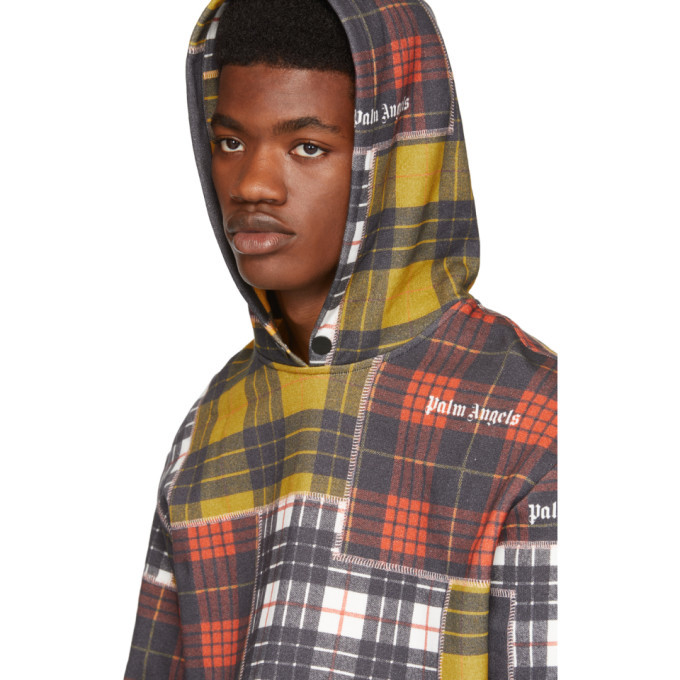 palm angels patchwork hoodie