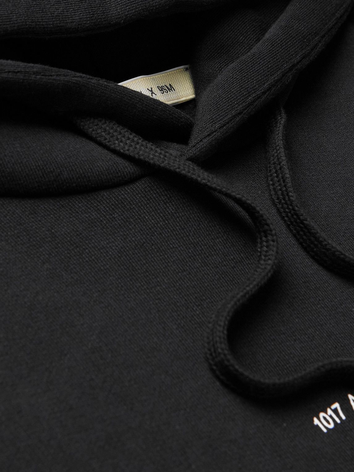 1017 ALYX 9SM - Techno Scar Logo-Print Cotton-Blend Jersey Hoodie - Black