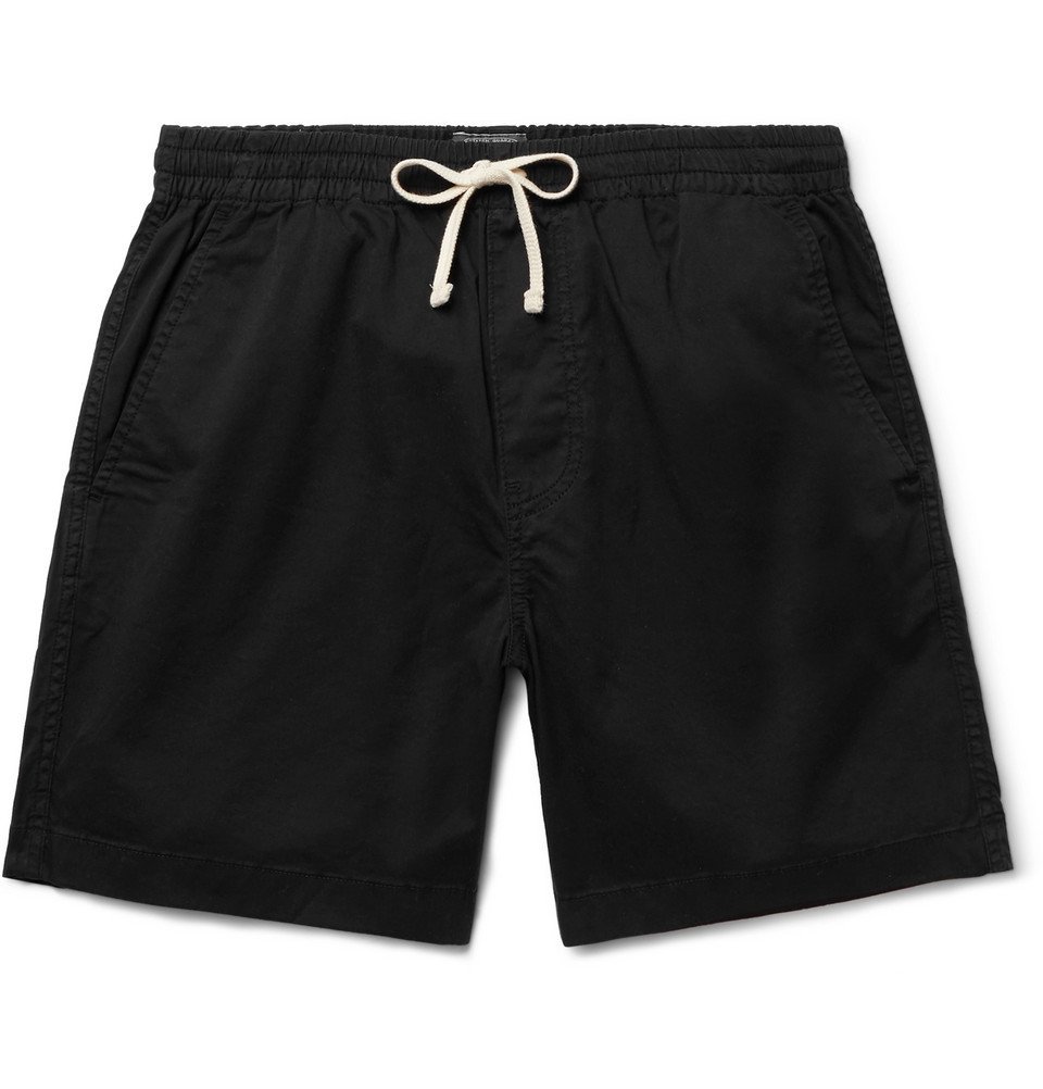 J.Crew - Dock Garment-Dyed Stretch-Cotton Drawstring Shorts - Black J.Crew