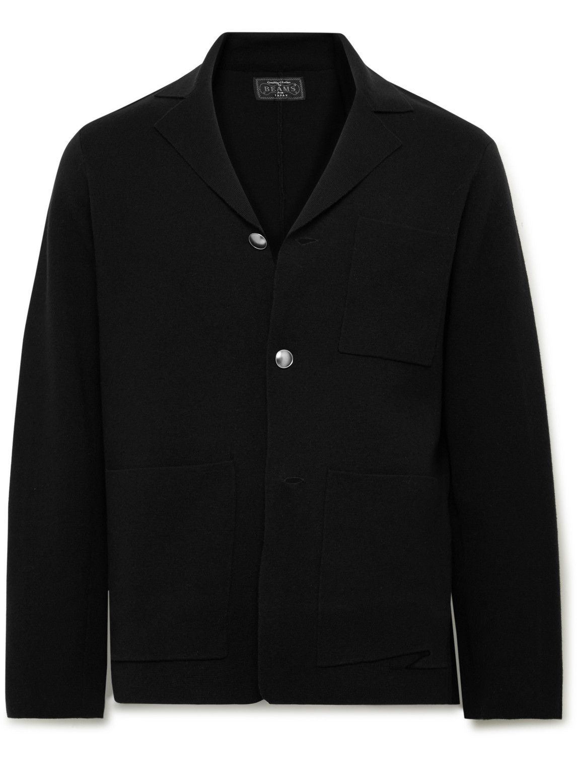 Beams Plus - Ribbed Wool and Cotton-Blend Blazer - Black Beams Plus