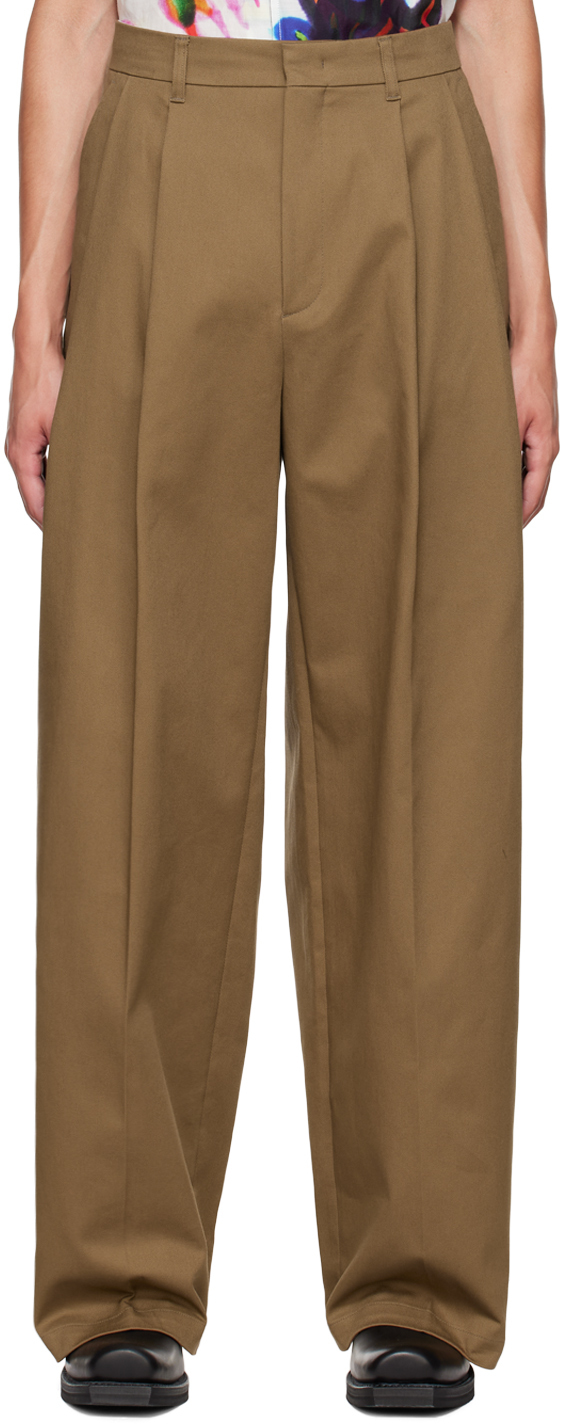 System SSENSE Exclusive Brown Wide-Leg Trousers System