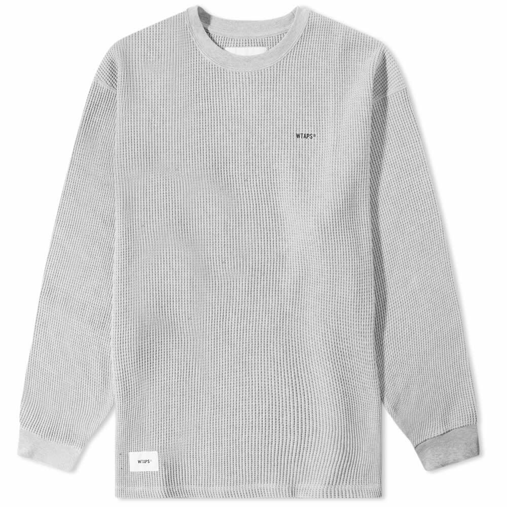 WTAPS Men's Long Sleeve Waffle TShirt in Grey WTAPS