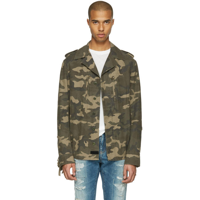 camo fringe jacket