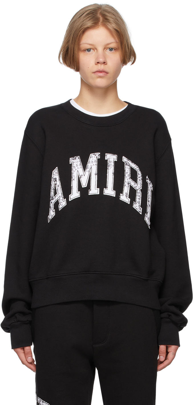 AMIRI Black Varsity Sweatshirt Amiri