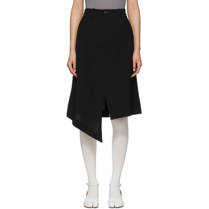 Maison Margiela Black Asymmetric Skirt Maison Margiela