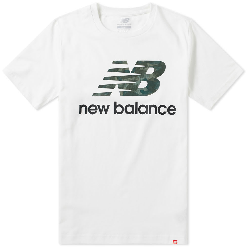 new balance essentials stacked logo tee