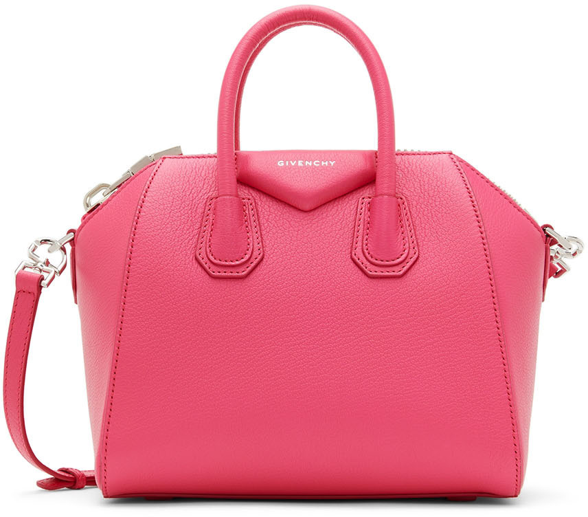 Givenchy Pink Mini Antigona Top Handle Bag Givenchy