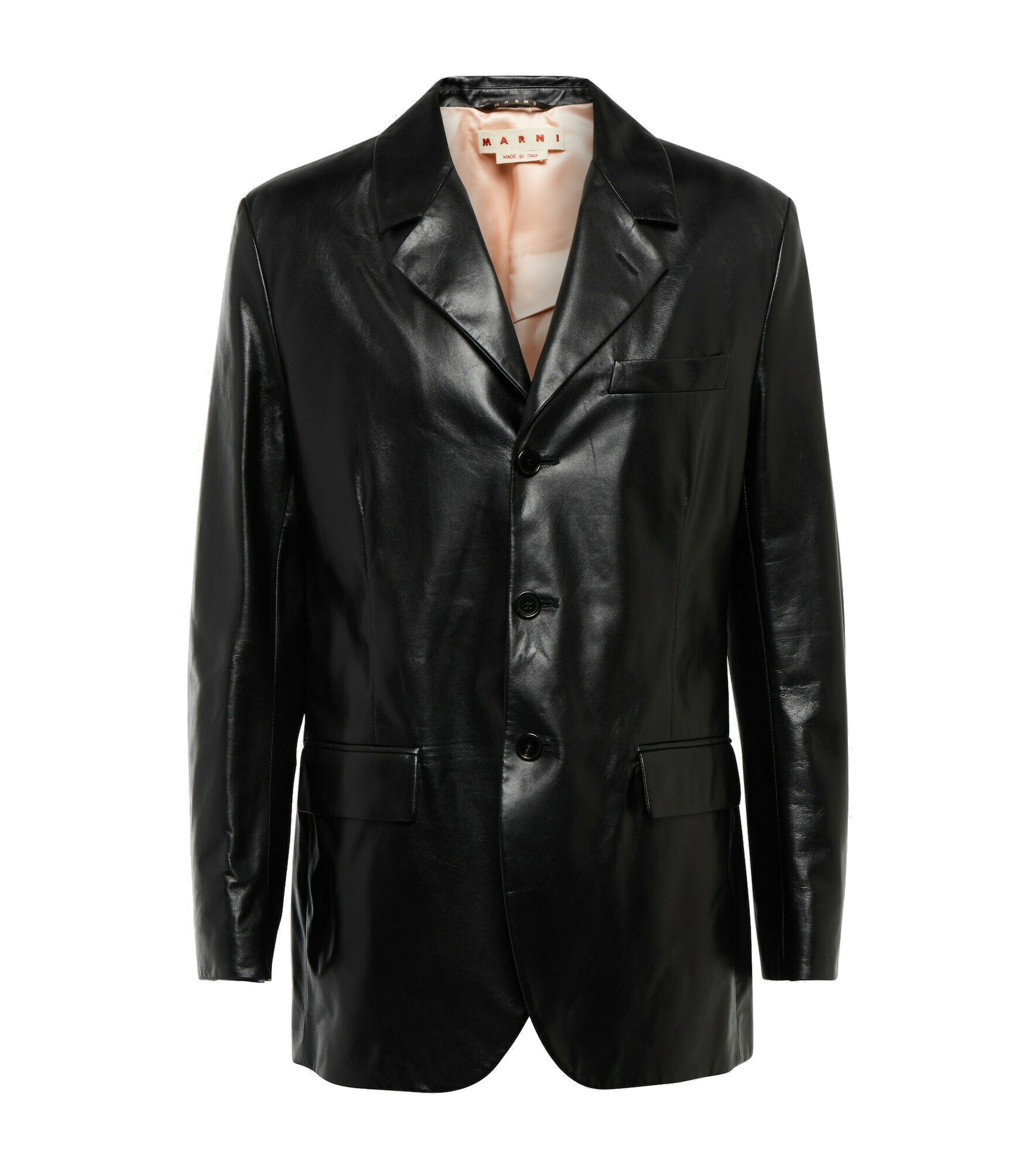 Marni - Single-breasted leather blazer Marni