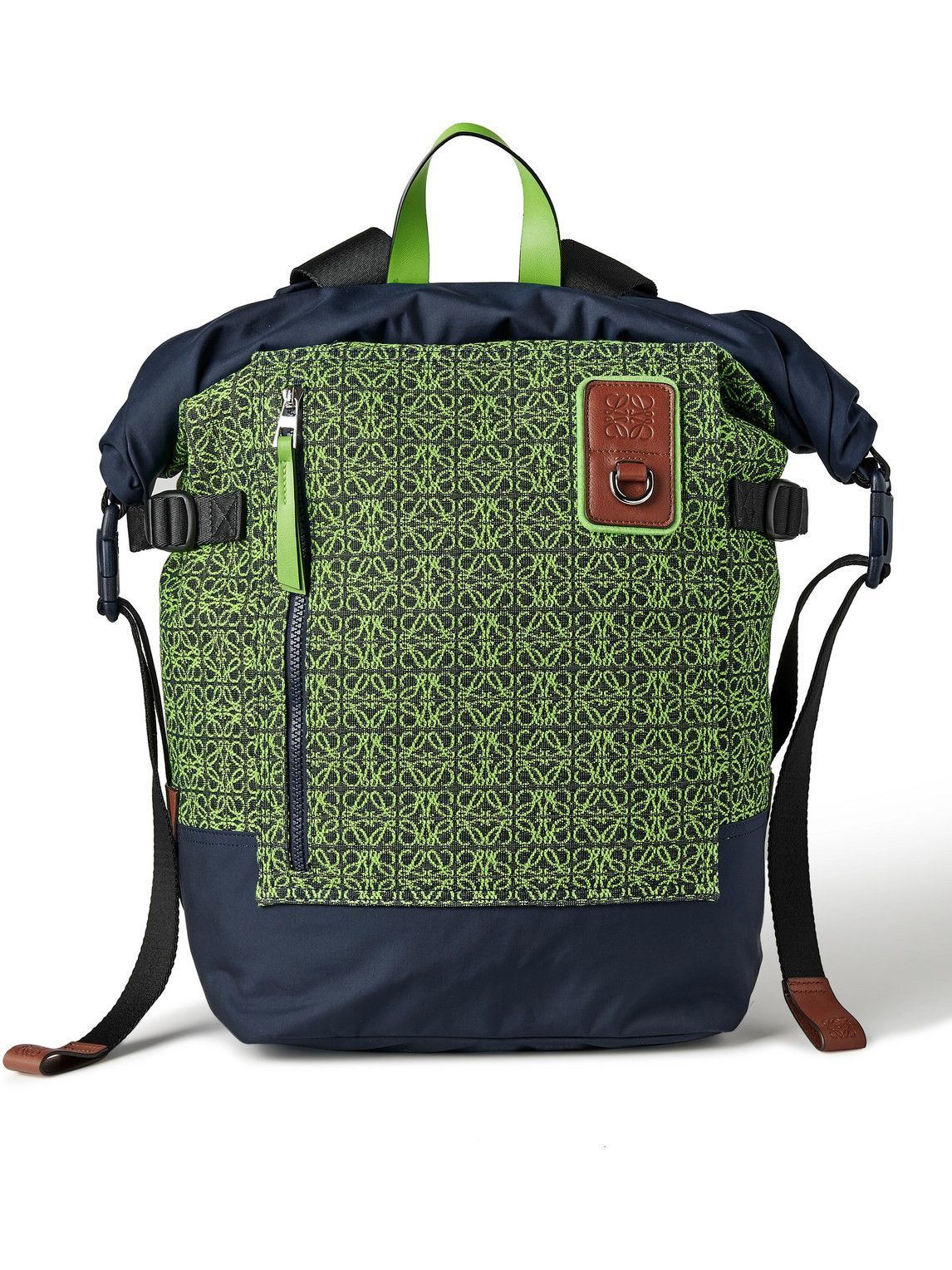 Loewe LeatherTrimmed Canvas RollTop Backpack Loewe