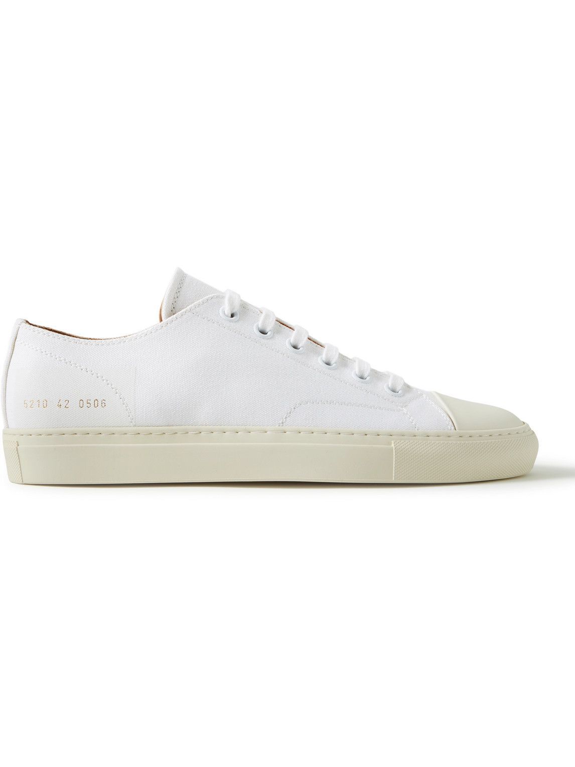 Common Projects - Tournament Low Rubber-Trimmed Canvas Sneakers - White ...