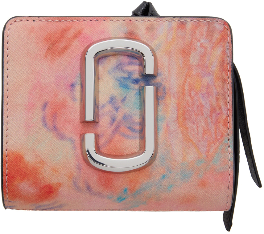 Marc Jacobs Pink Watercolor 'The Snapshot' Compact Wallet Marc Jacobs
