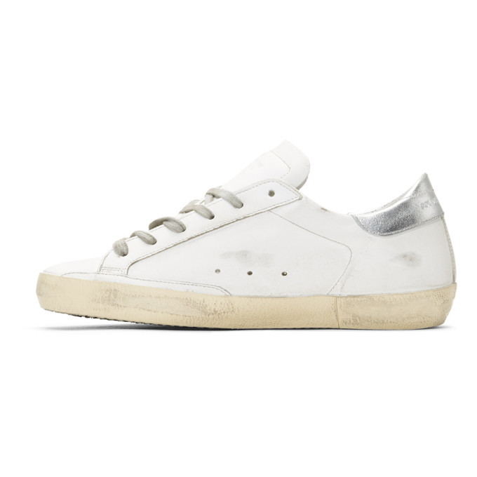 ssense exclusive white glitter superstar sneakers