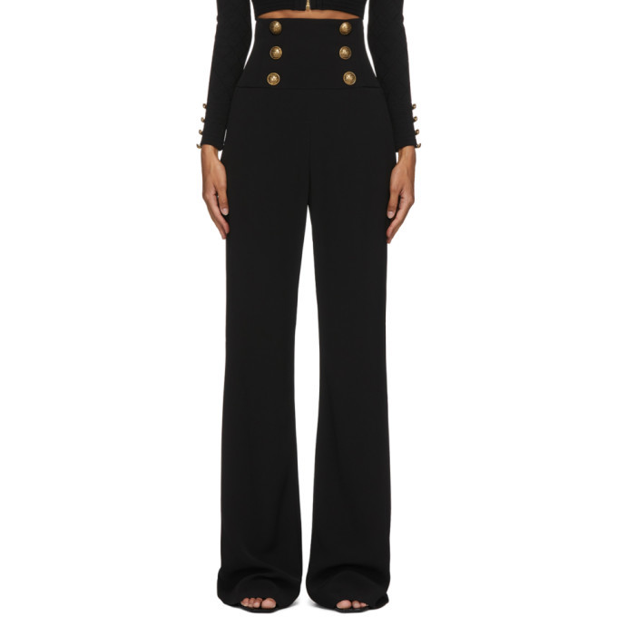 Balmain Black Corset 6-Button Trousers Balmain