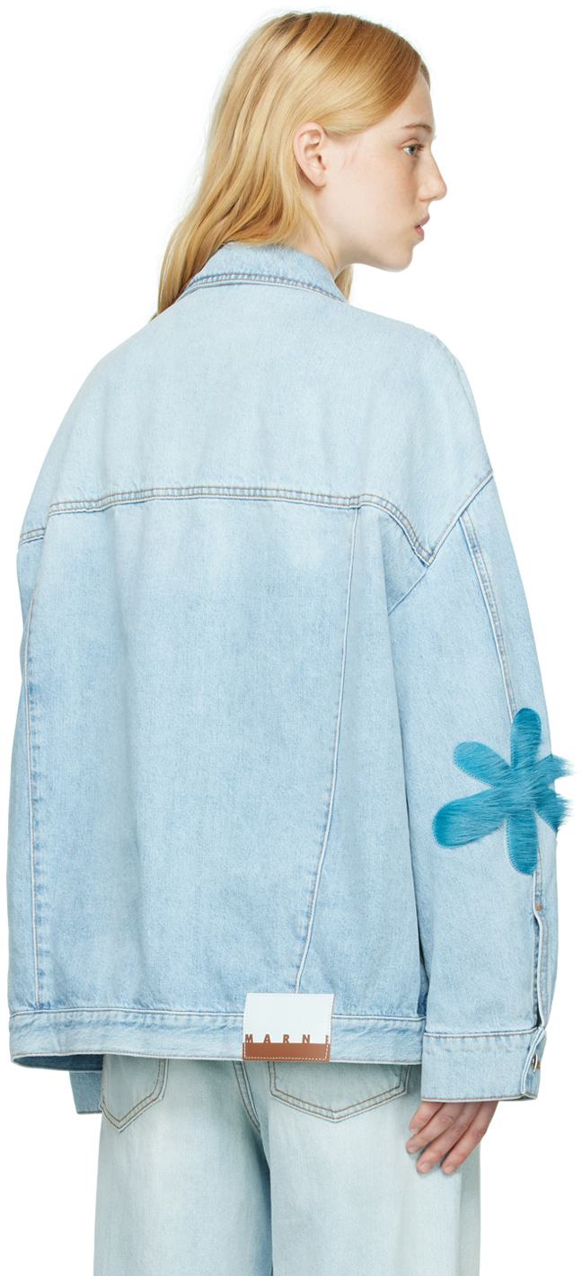 Marni Blue Daisy Denim Jacket Marni