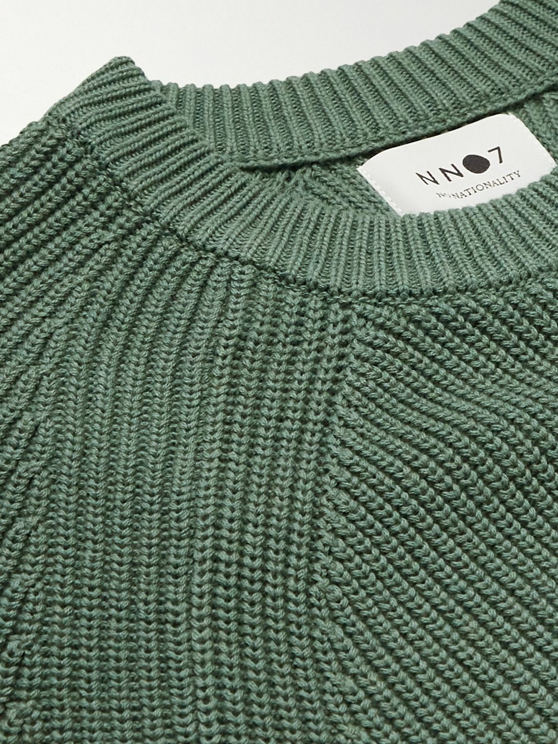 NN07 - Jacobo 6470 Ribbed Cotton Sweater - Green NN07