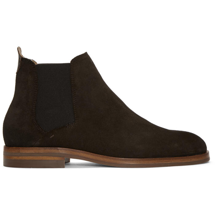 H by Hudson Brown Suede Tonti Chelsea 