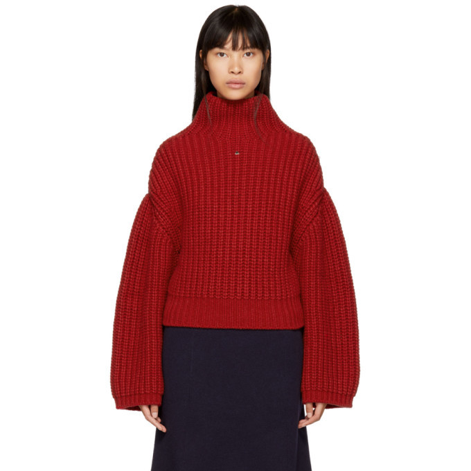 Lanvin Red Chunky Turtleneck Lanvin