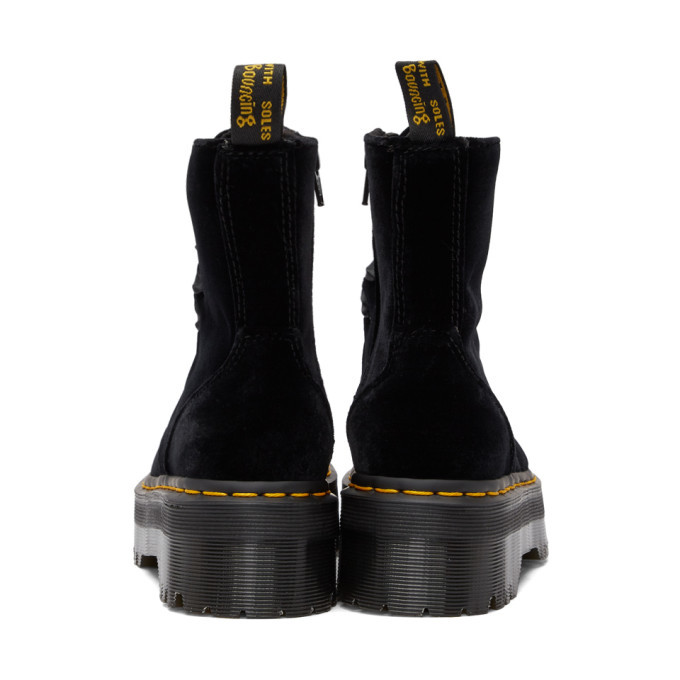 black velvet jadon platform boots