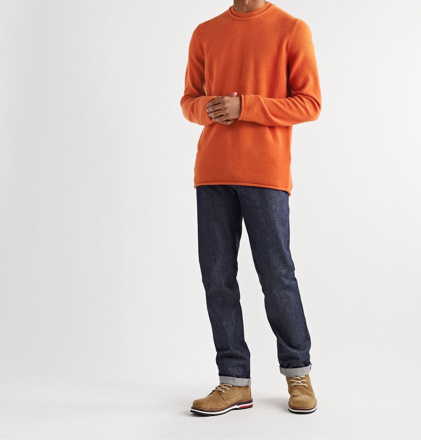 moncler orange sweater