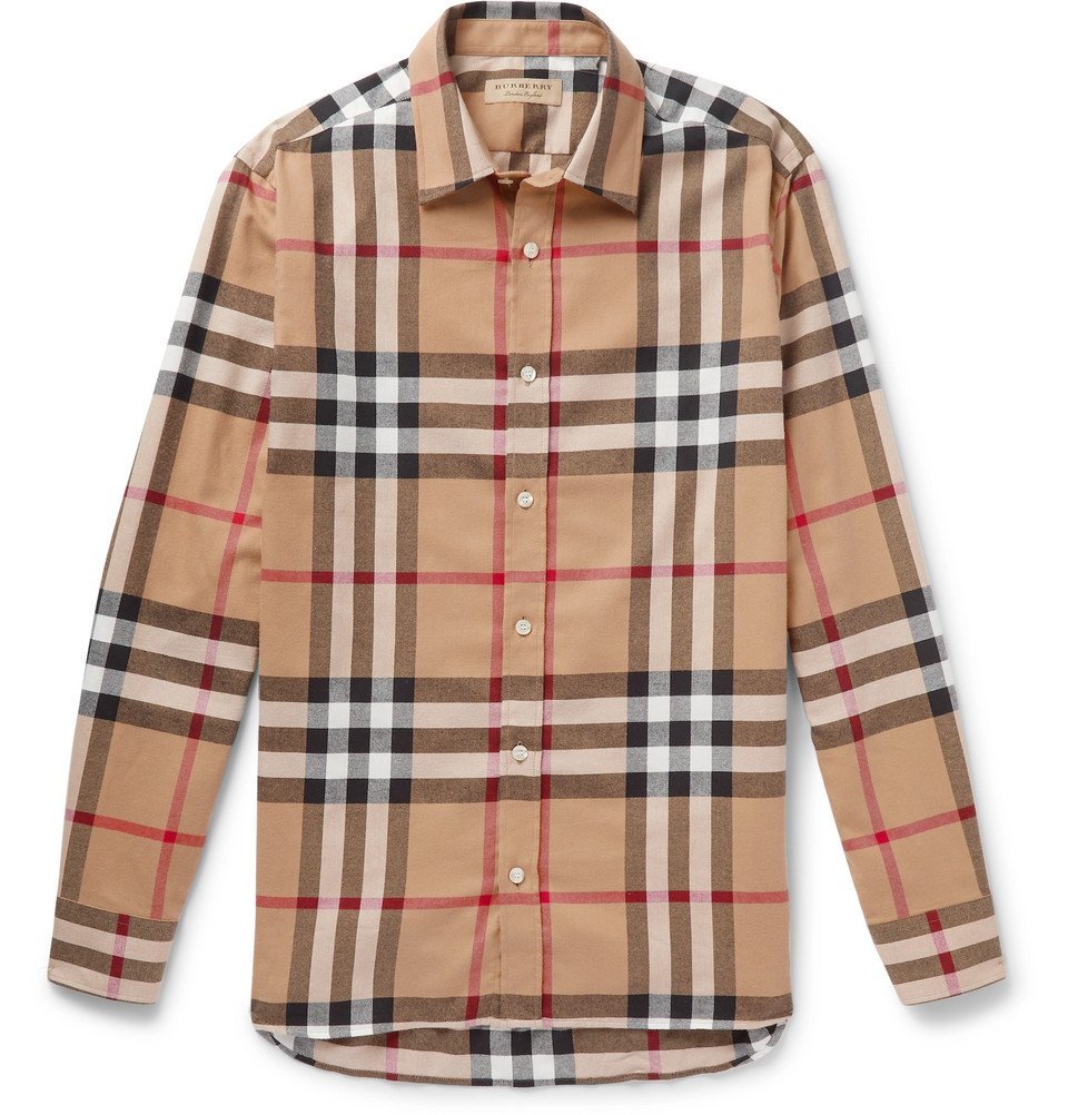 burberry cotton flannel shirt