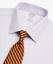 Brooks Brothers Men's Stretch Soho Extra-Slim-Fit Dress Shirt, Non-Iron Twill Ainsley Collar Micro-Check | Lavender