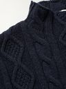 Oliver Spencer - Henfield Cable-Knit Wool Mock-Neck Sweater - Blue